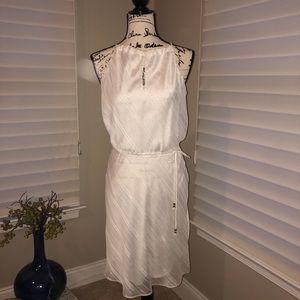 Cache white and silver dress